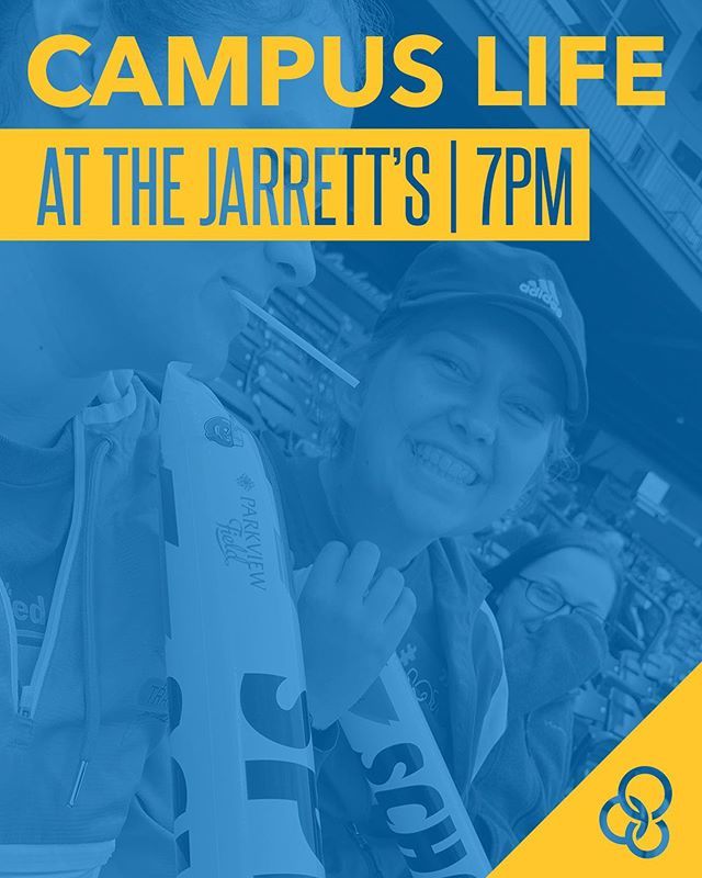 LAST CAMPUS LIFE OF THE YEAR TONIGHT!!! 7pm at the Jarrett’s. It’s senior night! Guys bring a 2 liter or chips. Ladies bring dessert/side.