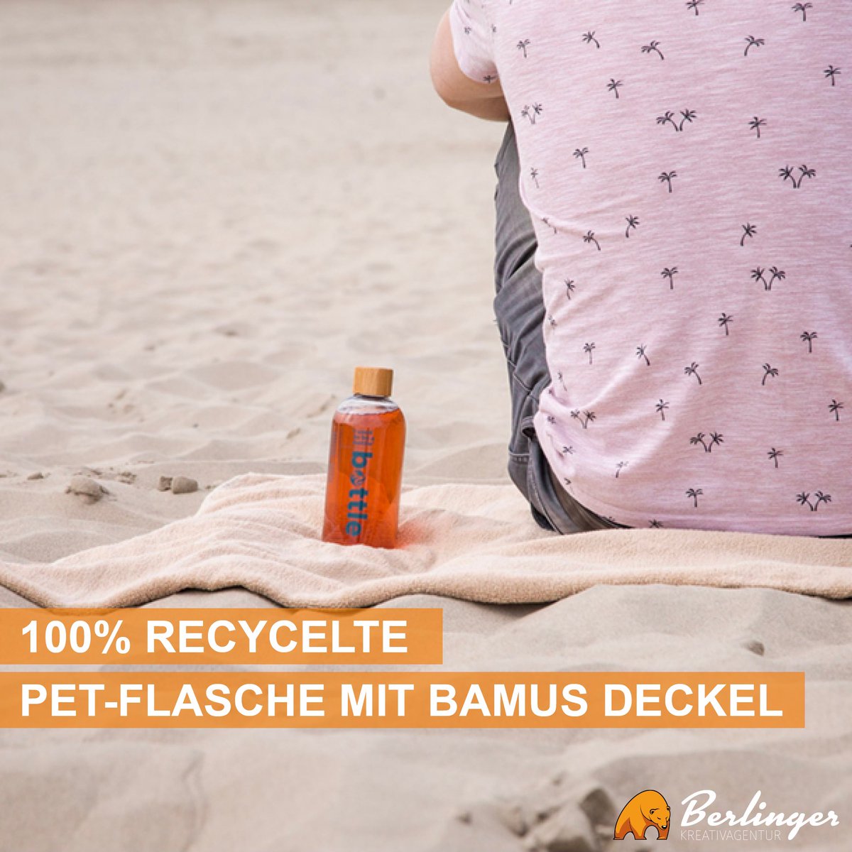 At the beach. Trinkflasche aus recycelten Plastikabfällen aus unseren Ozeanen. Safe our environment. #recycelt #safeourenvironment #berlinger #hamburg #promotion #marketing #werbemittel #events #sommer #beach
