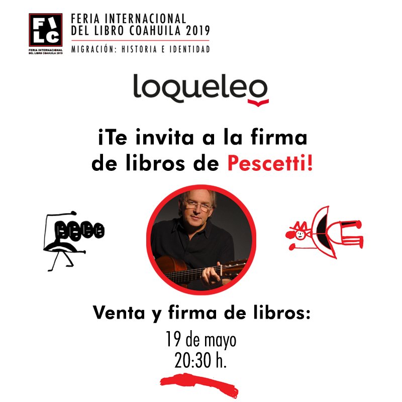 LoQueLeoSanti's tweet photo. ¡Prepárate!
Firma de libros con #Pescetti en @FILCoahuila 📚🖍 https://t.co/91Za8WnUkl
