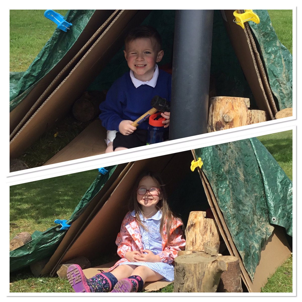 blackridge_ps's tweet photo. Den Building in P1 with Mr Upston. #outdoorlearning #BPSproblemsolving #loosepartsplay #confidentindividuals https://t.co/qKmkAzCAmv
