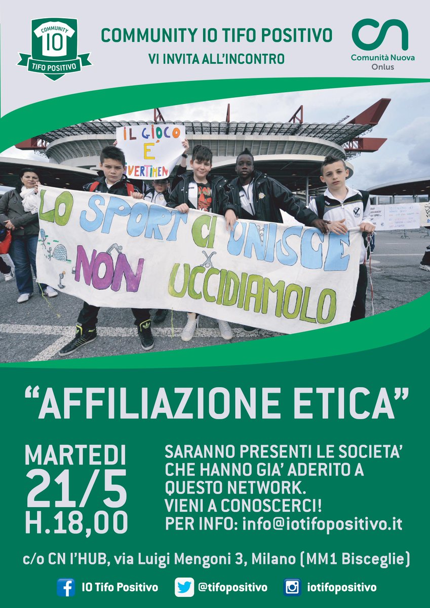 EMICRO's tweet photo. grazie @tifopositivo per l'invito: ci vediamo il 21 maggio per parlare del nuovo #ErasmusPlus di altre opportunità europee nello #sport altri progetti europei @EasyStudents @SPESproject2020 #LEPYTER https://t.co/GzPMIqPTsa