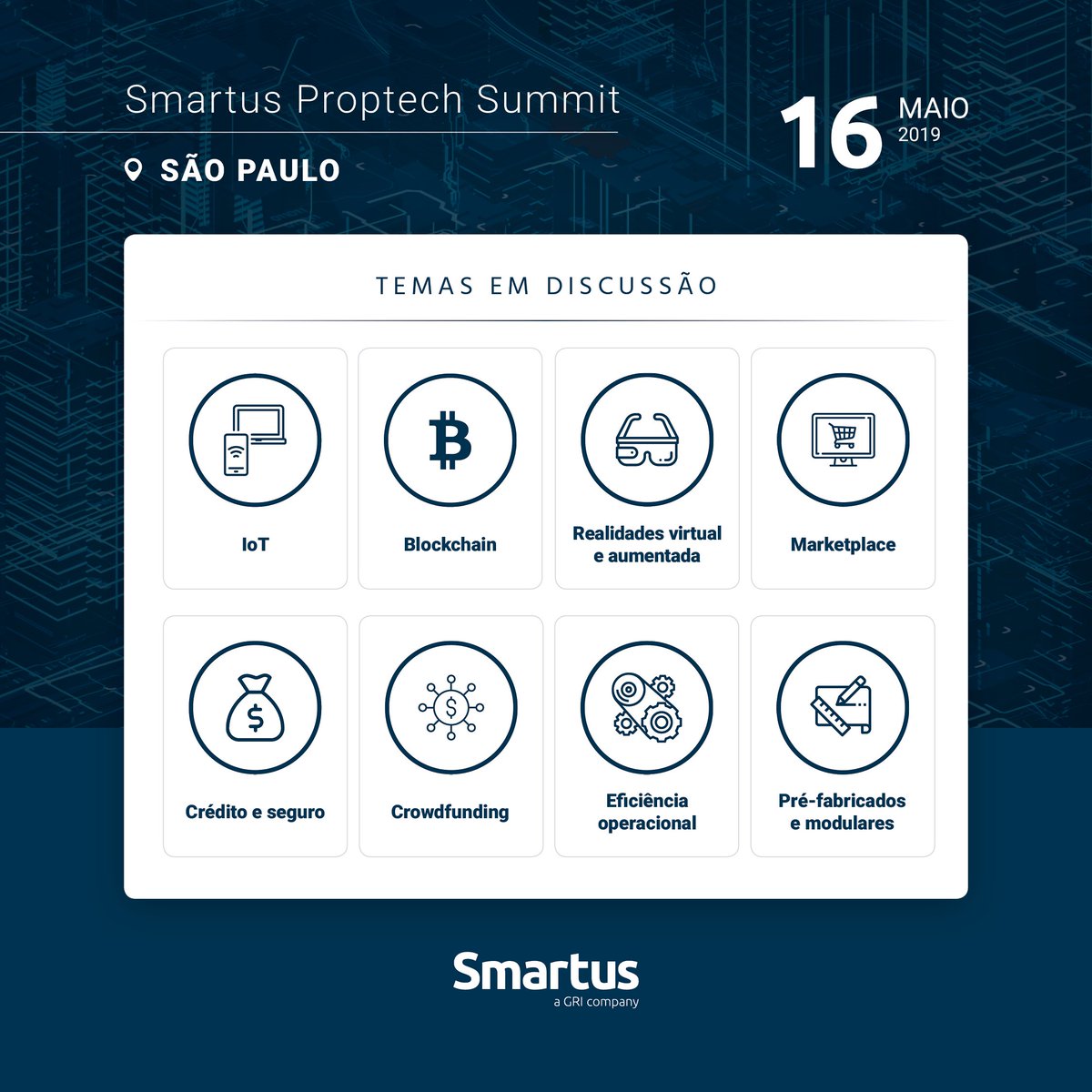 smartusbr's tweet image. São 8 temas em debate apontando as principais inovações e tecnologias que vieram para modernizar o mercado imobiliário brasileiro. Confira a programação completa: bit.ly/PBSPSUM19 | Garanta já seu lugar: bit.ly/SPSUM2019 #SãoPaulo #ProptechSummit #SmartusProptech