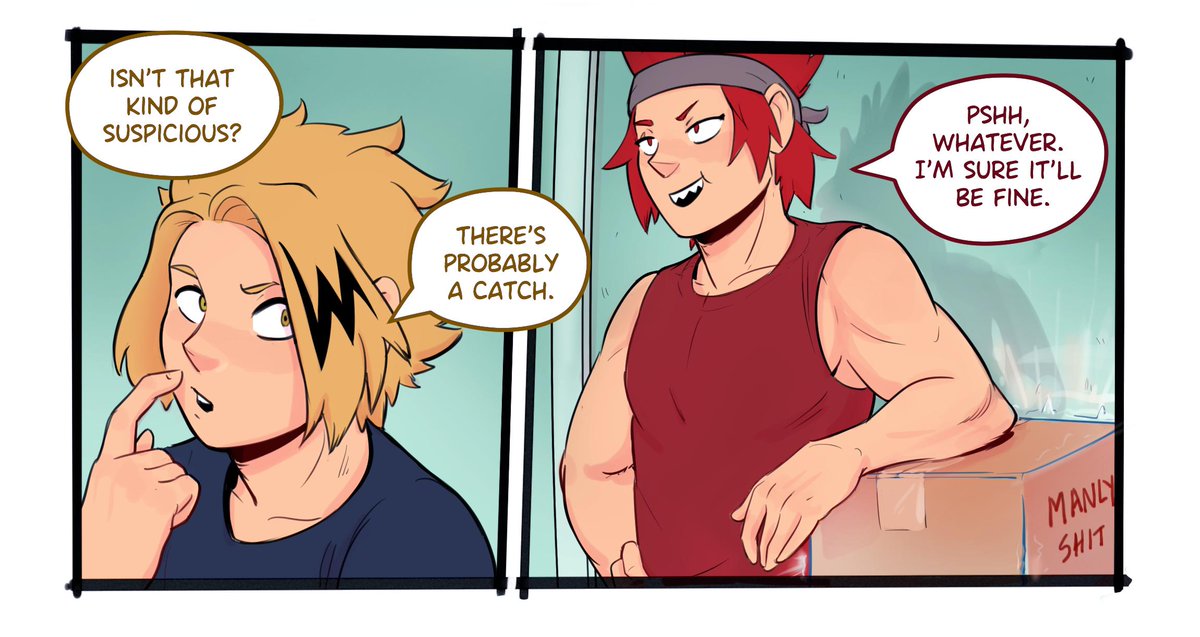 chippolyta's tweet photo. Yeah that’s right motherfuckers, I made a Kiribaku Haunted!AU >:V

This is update 1/10 and I’m SO PSYCHED to draw the rest of this bad boy, so you better emotionally prepare yourselves!!!

#bakushima #kirishima #bakugou https://t.co/lECcQSsA25