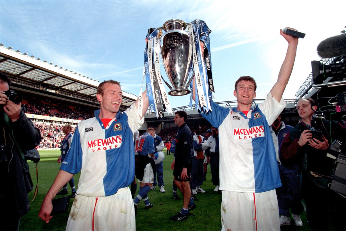 Rovers's tweet photo. 🗓️ #OnThisDay Sunday 14th May 1995 🏆

Blackburn Rovers - Champions of England! 👑💙

#Rovers 🔵⚪️ https://t.co/vlicJqABOD
