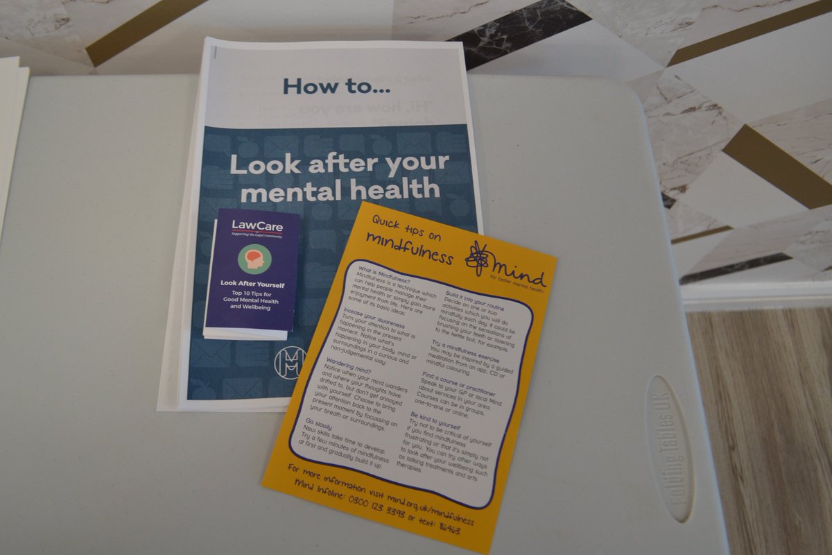freeths's tweet photo. This week we're working alongside our national charity @MindCharity and also @LawCareLtd for #MentalHeathAwarenessWeek. Every lunchtime we will be running an hour of information and activities focusing on mental health and wellbeing in the work place. https://t.co/Zxje9kcEoh