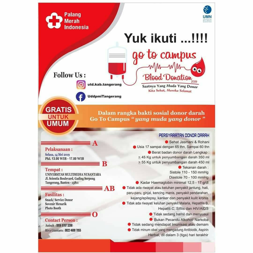 #INFO #Dondar #Tangerang | 14 Mei 2019 | 13.00 - 17.00 | Universitas Multimedia Nusantara. Jl. Scientia Boulevard, Gading Serpong, Tangerang-Banten | <a href="/june_bfl/">June Malkan</a> cc <a href="/BFLTangerang/">BFLChapter Tangerang</a> <a href="/VikingTNG/">𝖛𝖎𝖙𝖆𝖓𝖌𝖇𝖔𝖞𝖘</a> <a href="/DaerahTangerang/">Daerah Tangerang</a> <a href="/bantenradio/">Banten Radio</a> <a href="/KarebanBanten/">Kaskus Reg.Banten</a>