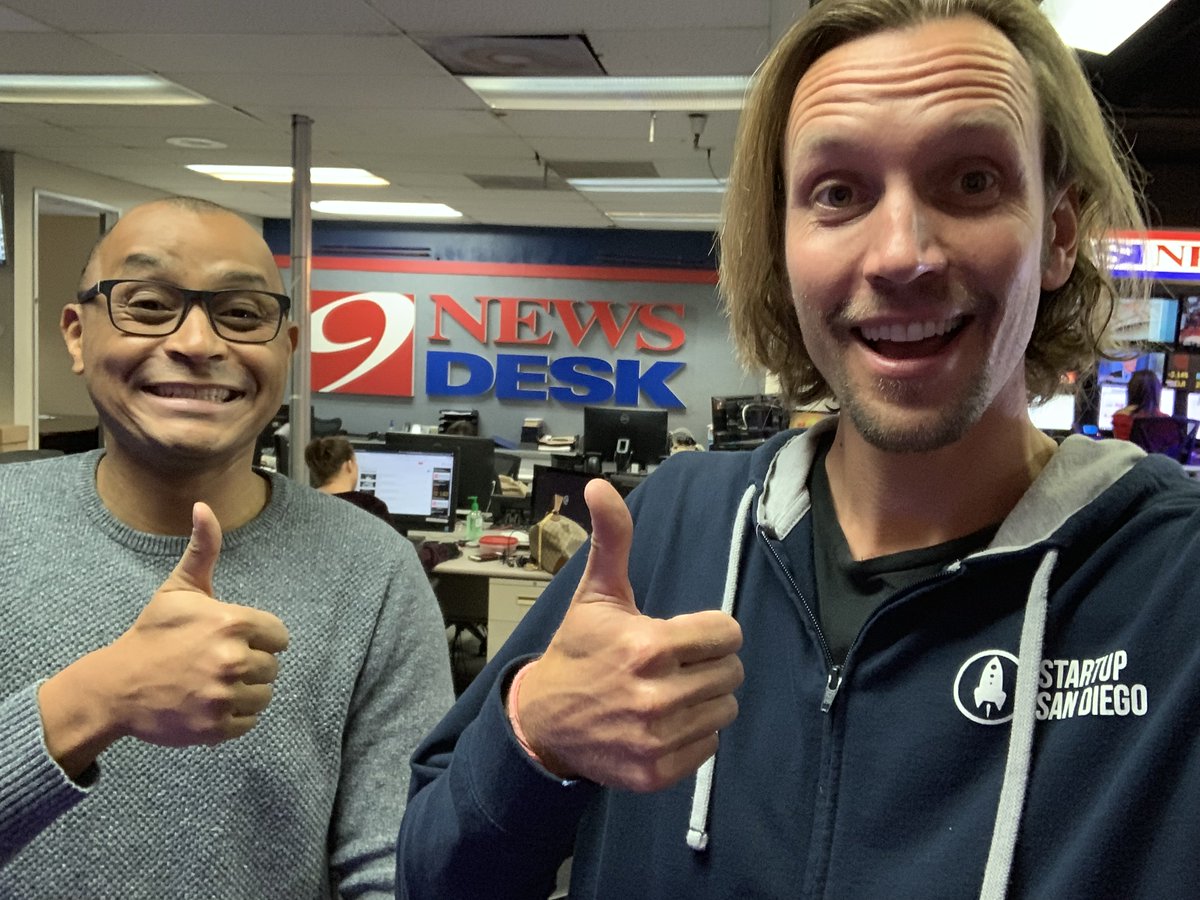 JarrodMRussell's tweet image. Excited to be on @KUSINews today at 8:40am with #StartupSD volunteer @knguy2n! 15 days until @SDStartupWeek. So grateful to help celebrate our region&apos;s innovators along their entrepreneurial journey, whether they are curious, committed, or crushing it. #StartupSD #GoSanDiego