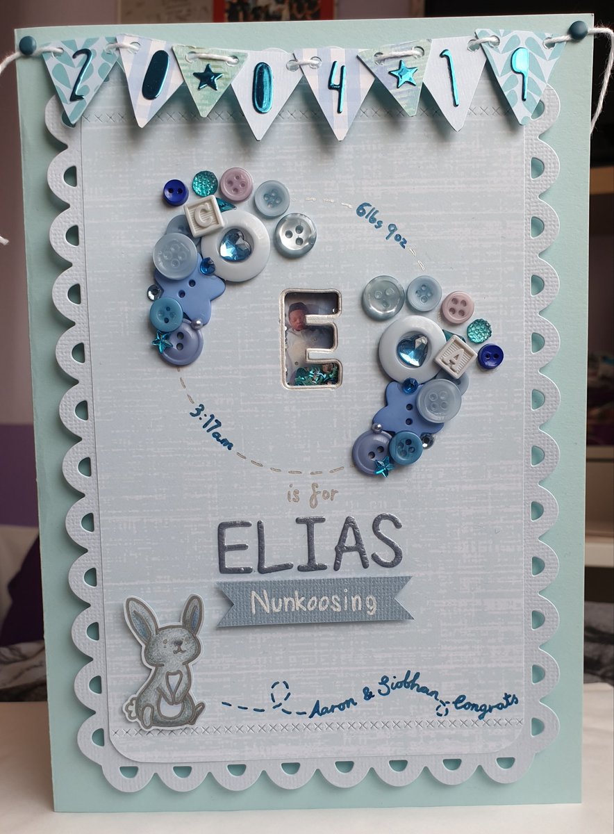 CreativeCards_'s tweet photo. A remake of a previous design I did for a new baby girl. The customer requested this design for her cousin's baby boy & was very impressed with all the little details.
#babyboy #newbaby #handmadecards #handmade #papercraft #3D #personalised #birthsampler @lawnfawn #lawnfawnstamps https://t.co/CSn7k7DTgU