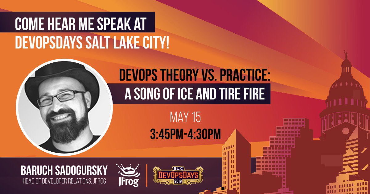 jfrog's tweet photo. For a story unlike any other, catch us @devopsdaysslc with @jbaruch!
Learn more: https://t.co/ldqkkdVRAR
#slcdevopsdays #devopsdays https://t.co/LDAWhtFJnO