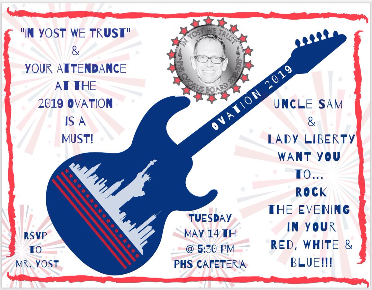 Ovation is TOMORROW!!!! Don’t miss out on what is sure to be a rockin time!🎸🤘🏻🇺🇸