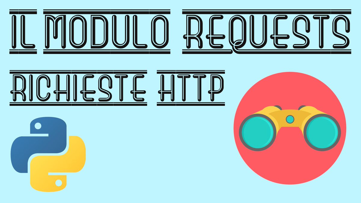 pymike00's tweet image. Nuovo Tutorial per il canale e per il Blog di programmareinpython.it!
Nel tutorial di oggi parliamo di Requests: HTTP per gli Esseri Umani.

Happy Coding! 

Link YouTube: youtu.be/LKNo_FGd3bc

#Rython #Requests #PythonItalia #PythonItaliano #YouTubeItalia