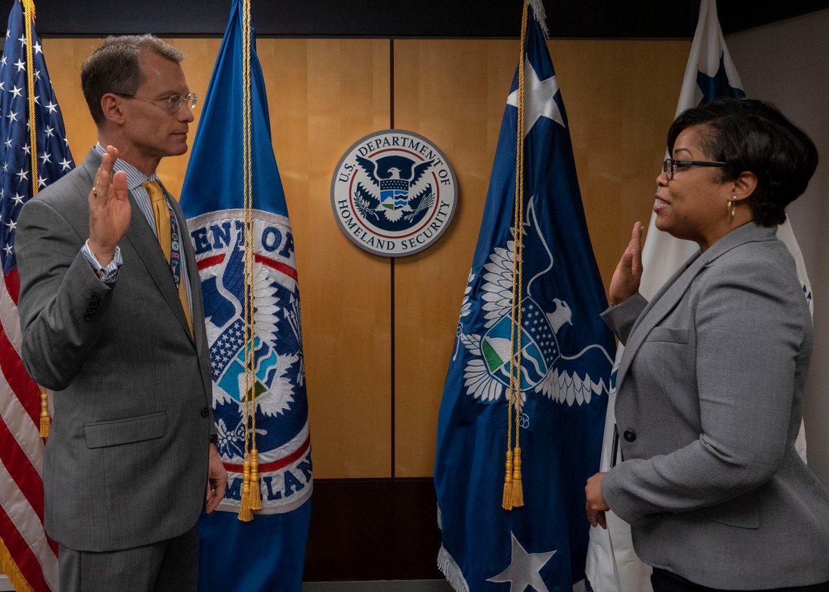 USCIS's tweet photo. This morning, Mark Koumans was sworn in as the USCIS deputy director. He is a proven and effective leader that has worked within @DHSgov for more than ten years. Welcome Deputy Director Koumans! #USCIS https://t.co/XQSAl4ngFC