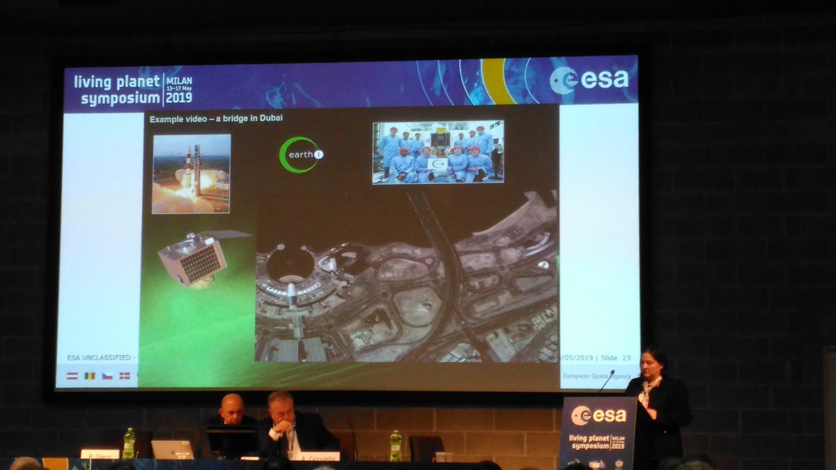 Earthi_'s tweet photo. Beth Greenway of @spacegovuk has just highlighted Earth-i as a UK success in her presentation on maximizing the potential of #EarthObservation for the economy at the @esa Living Planet Symposium! 🌍🛰️📡#LPS19 #LPS2019 #space #satellite https://t.co/4gWmNXSz8X