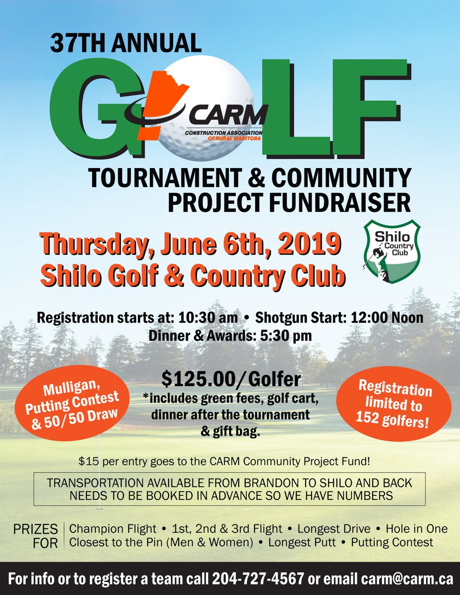 Our 37th Annual CARM Golf Tournament is only 24 days away. Let us know if you want to register a team or be a Hole Sponsor (Only 8 Left!). #beasponsor #joincarm #playgolf #carmgolftournament #registeryourteam
