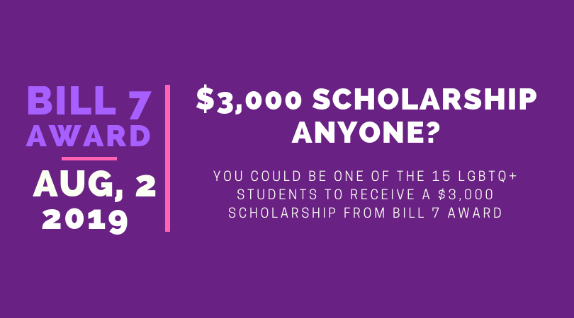 The Bill 7 Award is a scholarship for individuals with demonstrated financial need after accessing available public financial support. For more details: bill7award.ca/apply/
#loveislove