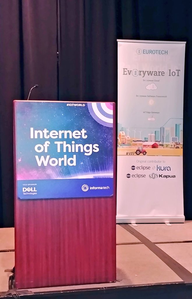 EclipseIoT's tweet image. Big thanks to our #EclipseIoTDay sponsors, @EurotechFan! We are all set up and we&apos;re ready to go!

Come to Ballroom F at #IoTWORLD to hear our amazing speakers we have in our lineup!

@EclipseFdn #eclipseIoT #eurotech