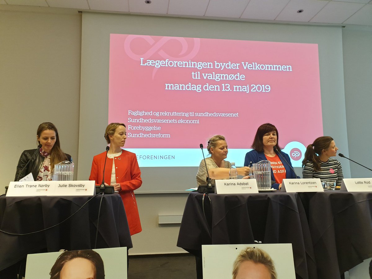 Valgdebat i @laegeforeningen I region Syddanmark.  Tak til politikerne for at stille op @EllenTraneNorby @JulieSkovsby @_MaiMercado @LotteRod