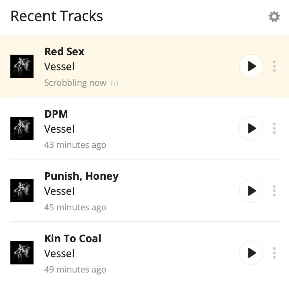 lastfm's tweet photo. What are you #ScrobblingNow? ππΈβ€οΈπΆπ #RecentTracks
π https://t.co/uxLZdTfbZP https://t.co/EIQdf1bW7f