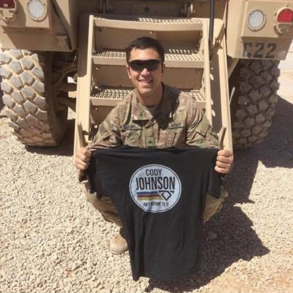 codyjohnson's tweet photo. To the men and women serving our country - thank you for defending our country, thank you for making this a place I am proud to call my home. #MondayMorningMerch https://t.co/G0i65Zx4Jf