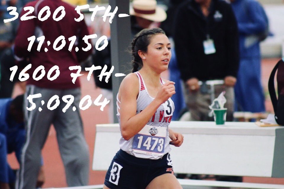 Couldn’t be more proud of how Mia Rowe took control of her 2019 season! She didn’t make it out of district in 2018. In 2019 she has taken over 1 minute off of her 3200, finishing 5th at the State Meet! She took 20 secs off her 1600 to finish 7th at the State Meet!