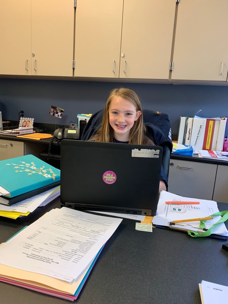 RDLC_Educator's tweet photo. Today Ms. Brooke Kearns was Assistant Principal for the day. She has led our school and put out fires as they come. She has made me ya proud! #BHEpride ⁦@bhe_lions⁩ https://t.co/qb2fLsRTf8