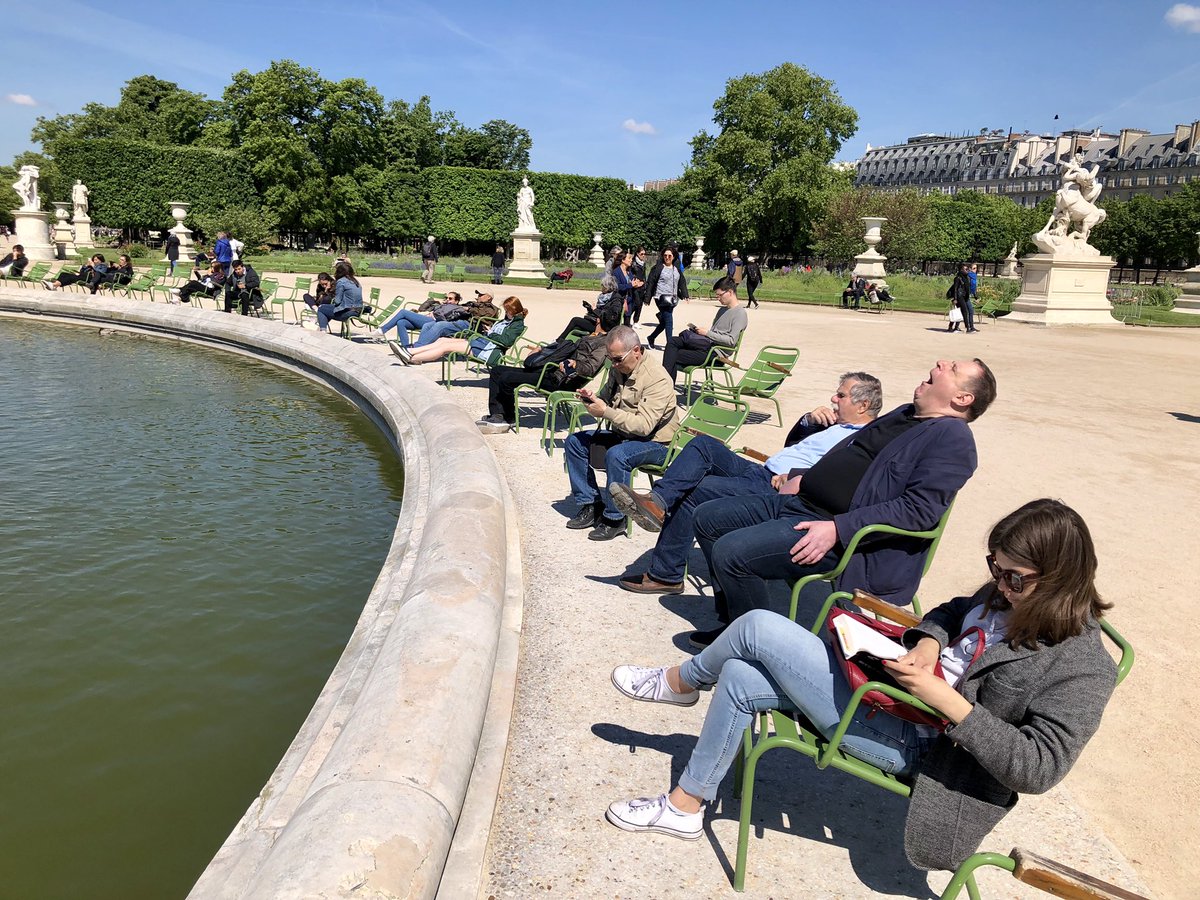 There’s no “silver bullet” for making lively streets & great  #peopleplaces — but if there was, it would probably be street seating & moveable chairs. Don’t let anyone say there isn’t room — just rethink space for cars.  #Paris effortlessly illustrates.  #stickystreets  #placemaking