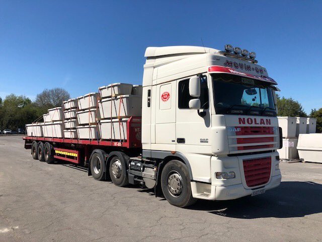 Great to have another load of drinking troughs loaded and heading for the UK today #precast #concrete #agri