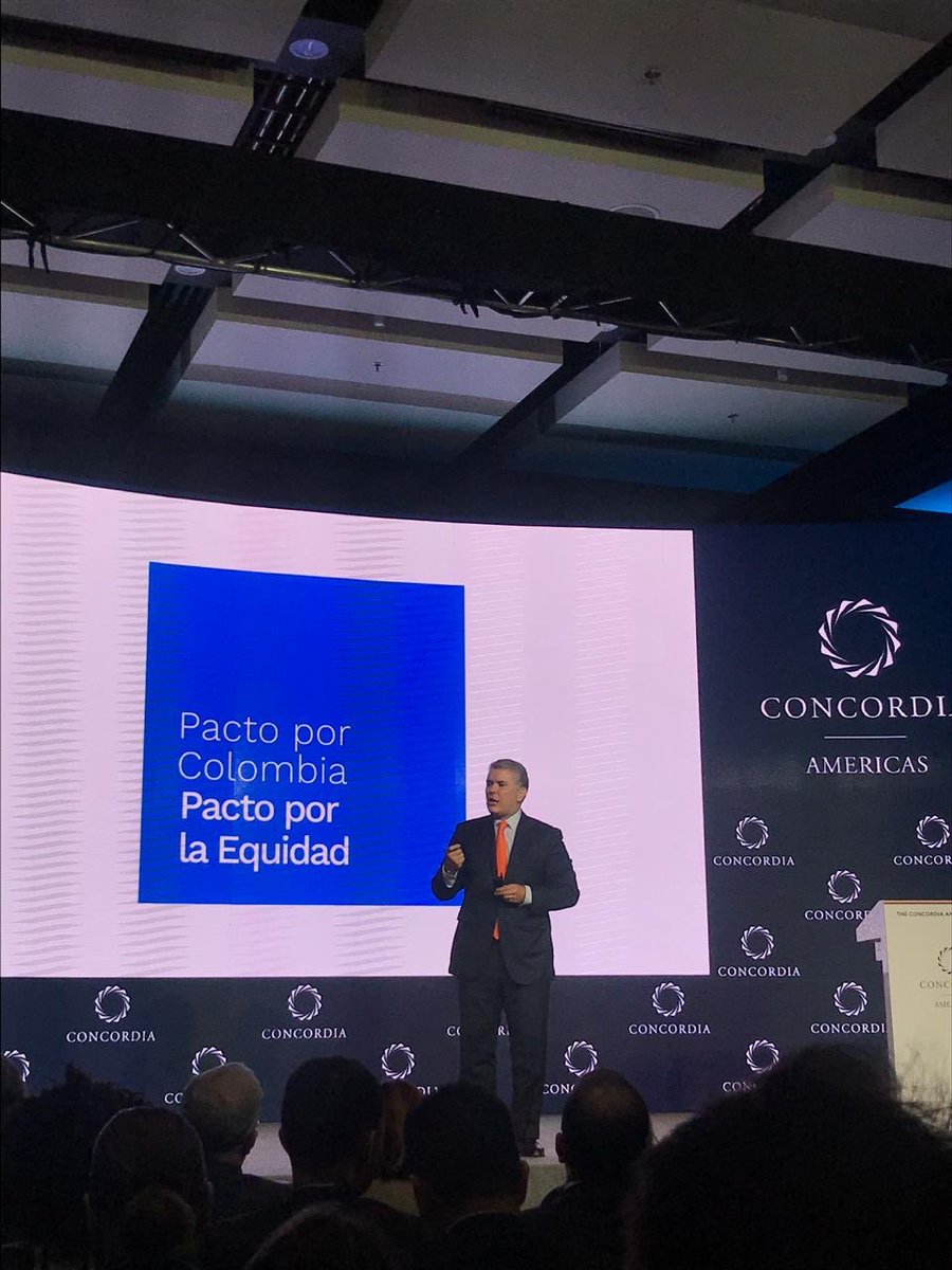 fratco's tweet photo. “El empresariado es el motor de desarrollo para un país, y es el emprendimiento el primer paso para hacer empresa, entendámoslo como una cuestión de sentido común” Presidente Ivan Duque @ConcordiaSummit + @fratco https://t.co/kvVIWp1nxn