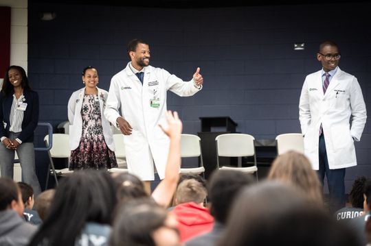 cedrekmd's tweet photo. Thank you @GreenvilleNews for reporting and capturing our recent visit to Lead Academy for National #DrsBackToSchool Day.
This is indeed a start to conversation which will hopefully continue throughout the lives of these students.
https://t.co/J55RhoDCQr …
#MedicalEducation https://t.co/wCmP4rTxgy