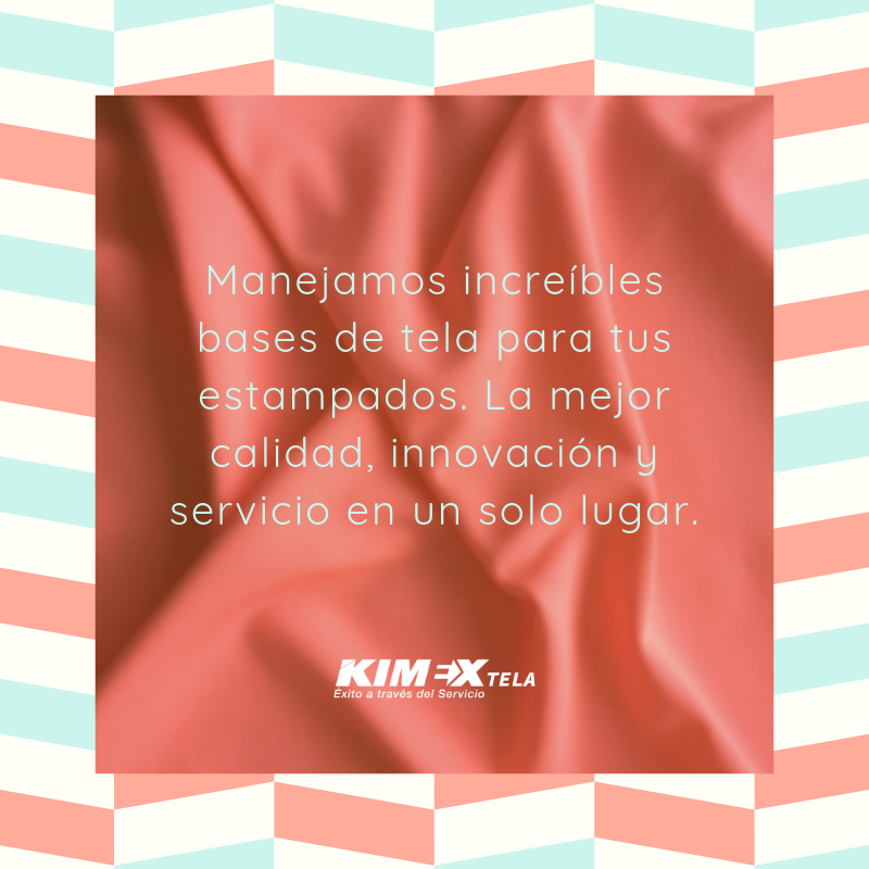 KimexTela's tweet photo. Llámanos, agenda tu cita y conoce nuestras bases textiles para estampar. La mejor calidad y servicio en un solo lugar.
#kimextela #tela #estampado #moda #mexicoesmoda #tendencias https://t.co/V90GAyKRc5