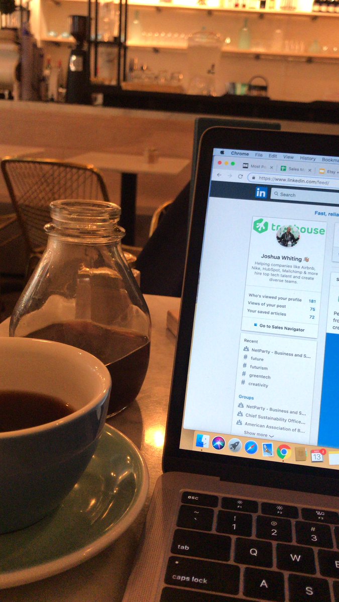 MrJoshuaWhiting's tweet photo. Working out of @BluestoneLane in Dumbo for a bit! Stop by and lets talk apprenticeship! Might buy you a coffee π #brooklyn #dumbo #tech #talentpath #edi https://t.co/90jY50VIIB