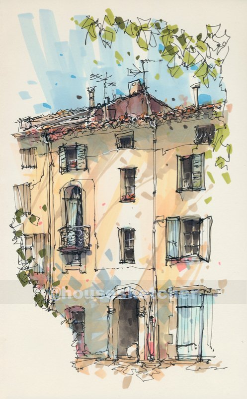 Rue de Badiers, Lorgues, France
#sketching #fineliner #urbansketchers #urbanillustration #archisketcher #sketchcollector #architecture  #markers #sketchaday #sketchbook #sketch #dailysketch