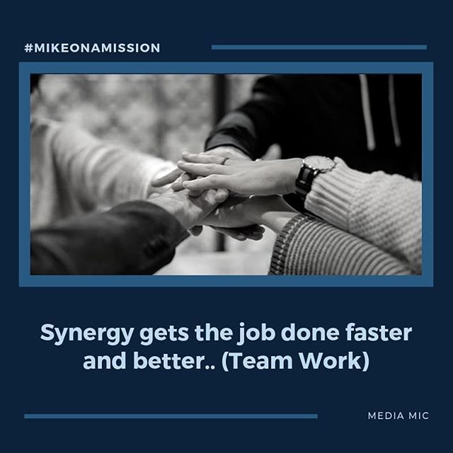 Mediamic22's tweet photo. Synergy gets the job done faster and better... (Team Work)
#Mikeonamission
•
•
•
•
•
#success #entrepreneur #business #entrepreneurship #successful #millionaire #money #hustle #wealth #billionaire #entrepreneurs #businessman #motivational #ambiti… https://t.co/jdyUagvVmZ https://t.co/teukUTaN0A