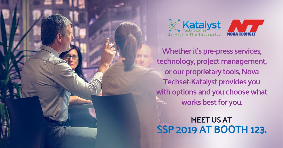 Novatechset's tweet image. Whether it’s pre-press services, technology, project management, or our proprietary tools, we provide you with options and you choose what works best for you. Meet us at #SSP2019 at booth 123. #Publishing #PrePress #projectmanagement #STM #Copyediting