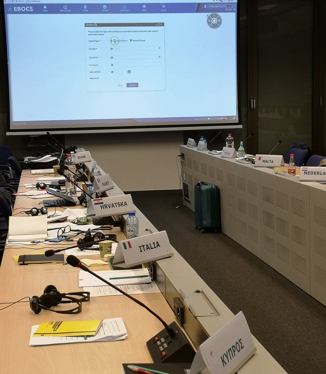 Great interest from the Asset Recovery Offices for the <a href="/EBOCS_EU/">EBOCS</a> tool built by <a href="/ersl/">ERS</a>, 28 countries represented at the meeting in Brussels, translated into 6 languages.