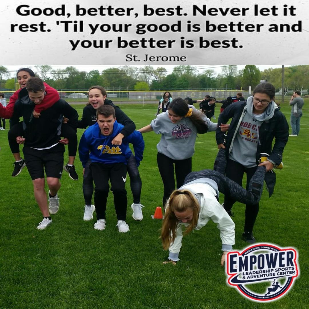 LeadWithEmpower's tweet photo. EMPOWER Team Building and Leadership Development Programs always include experiential adventure activities that require focus on the process vs. the product. Improved processes lead to improved results! #EmpowerCT #EmpowerLeadership #MotivationMonday https://t.co/j0f2cN8ocR https://t.co/g1N04qqpts