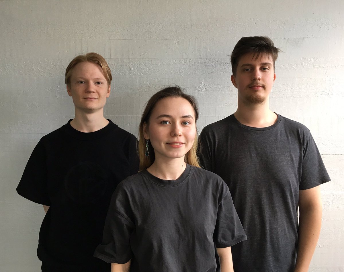 TrashCamApp's tweet photo. Team behind #TashCam: Hannu, Olesya and Feeli. You have a chance to talk to us on Thursday @ Ääniwalli. More importantly, you’ll hear our pitch and future plans of our company. 

Hope to see you all there! ✨♻️

We start at 17.00 https://t.co/1OKRoYBD2N
