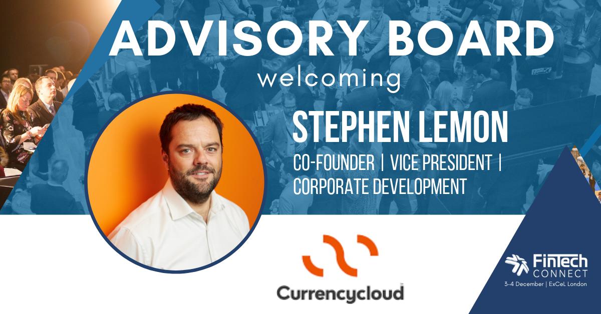 fintech_connect's tweet photo. A warm welcome to @stevelemon2, Co-Founder, Vice President &amp; Corporate Development @currencycloud to the #FTC19 Advisory Board.

View the full line-up: https://t.co/MH0efhiX6H 
#PayTechConnect #Paytech https://t.co/bWrJ2st9Wv