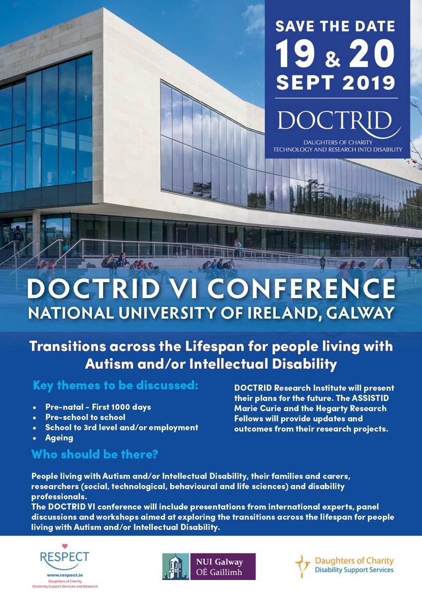 DOCTRID VI Conference - Registration opening soon doctrid.ie 
#doctridvi; #assistidfellows; #assistidcofund