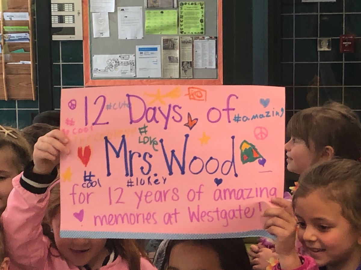 AHSD25Westgate's tweet photo. Today starts the “12 Days of Mrs. Wood!”  A celebration to the woman that takes care of an entire community of students, families and staff! #d25itspersonal #wgleads https://t.co/CafZr3yxJq