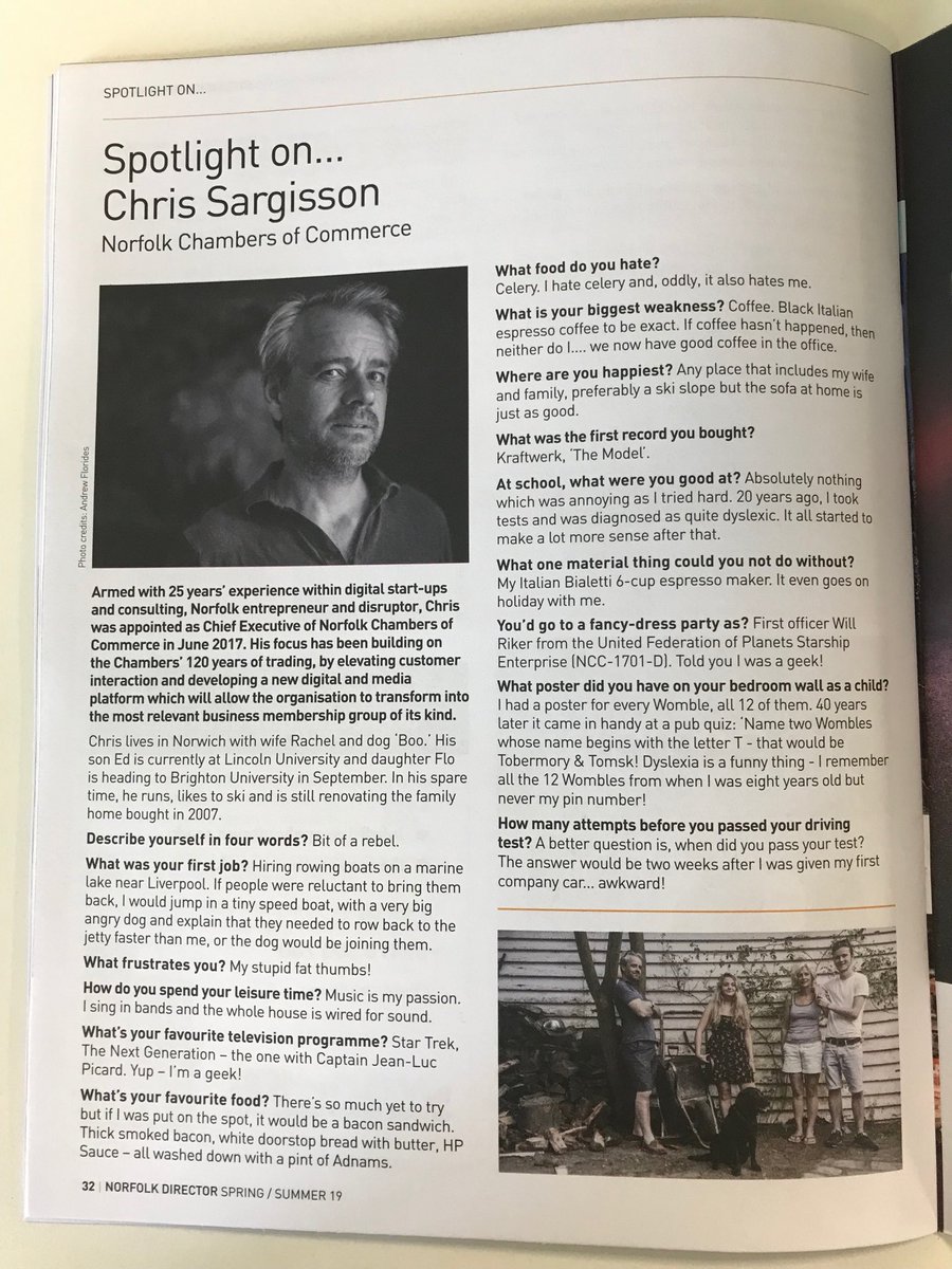So ⁦<a href="/Chris_NorfolkCC/">chris.sargisson@norfolkchamber.co.uk</a>⁩ - nice article and v good photo. Make it so number one. #norfolkdirector ⁦<a href="/SueWilcock/">Sue Wilcock</a>⁩