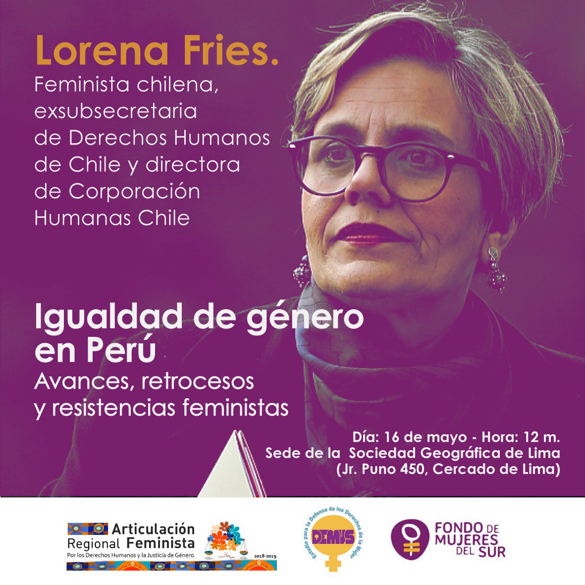 Se acerca el lanzamiento en #Peru del informe: 'Retos y oportunidades de las instituciones encargadas de cerrar la brecha de género en América Latina', con la participación de @jlorenafries de <a href="/corphumanas/">Corporación Humanas</a> y <a href="/mariaYsabelce/">María Ysabel Cedeño</a> de <a href="/DemusPeru/">DEMUS</a>