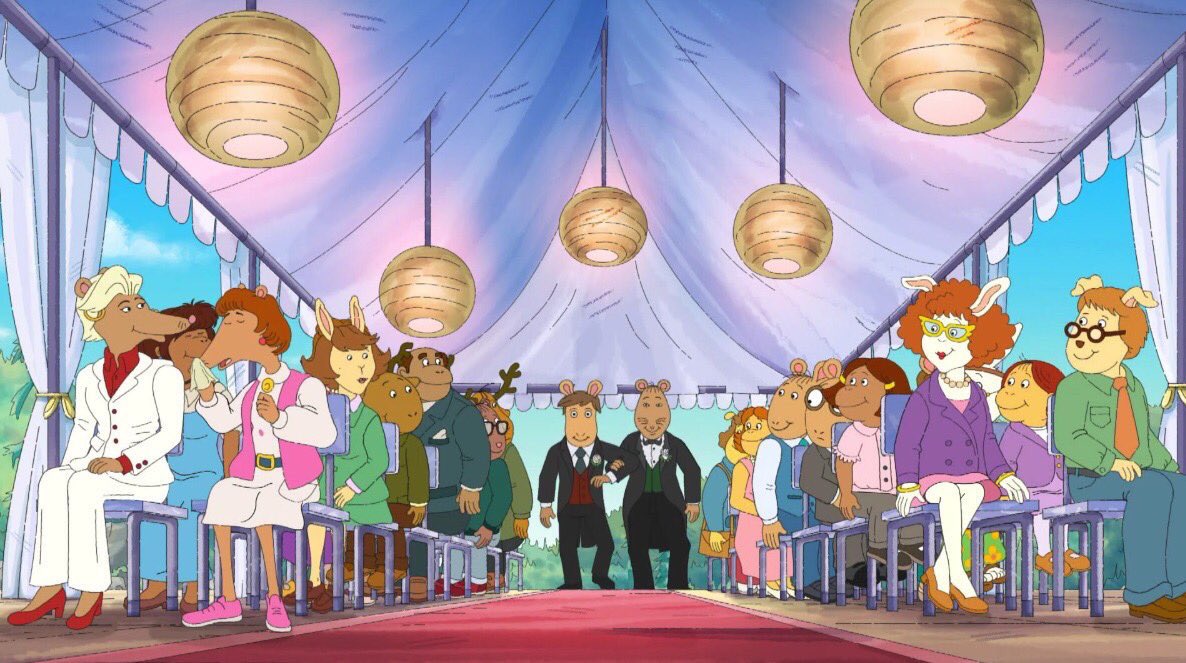 spookperson's tweet photo. animation twitter is losing it over the fact that arthur made mr ratburn gay but no one is talking about his clearly queer sister https://t.co/WcJBdP70l7
