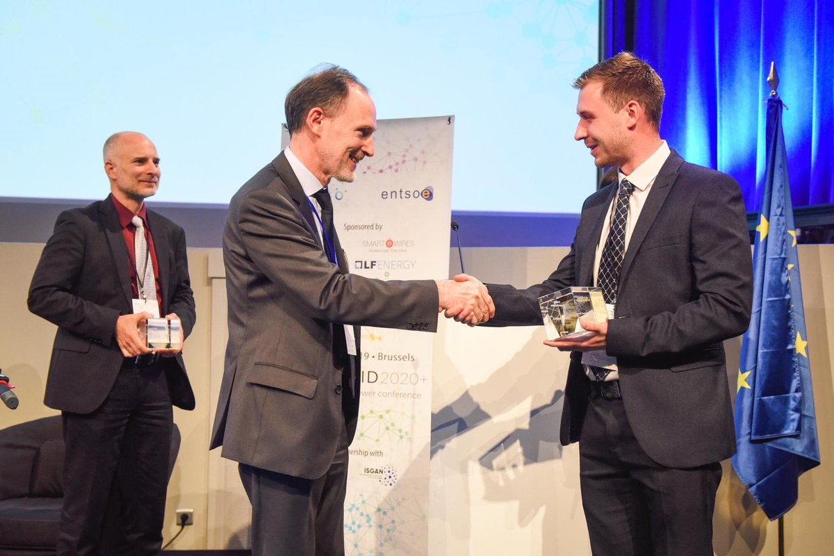 EDSO_eu's tweet photo. Congratulations to the winners of the 2nd European Power Network Award:
@cyberGRID_GmbH's #CyberNOC project & @wpduk’s Signposting Information project -
who in addition to the honour also take home e-scooters provided by @enedis!
https://t.co/BlftmHeE4J https://t.co/xGupMgi2vJ