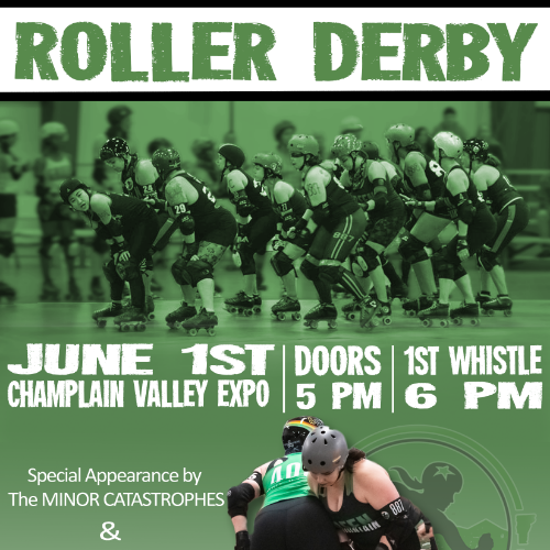 cv_expo's tweet photo. Here they come again! @GMRollerDerby's next bout is on Saturday, June 1st! Come out and support Green Mountain Roller Derby as they face off against the Fog City Rollers in an exciting single-header bout! Tickets are on-sale now! https://t.co/f9QTQogobd https://t.co/3VDxcQMGBn