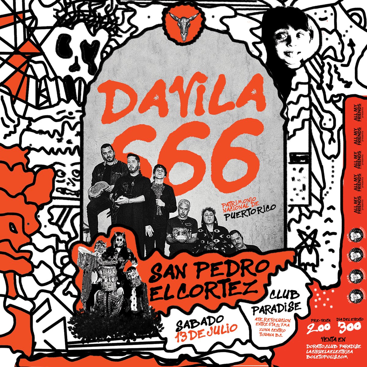 AllMyFriendsMF's tweet photo. El #veranotraidor ☠️ presenta el regreso de @davilasix con @spectijuana de la mano de nuestrxs amigxs de @Erizo_Media 🤝 Una noche demoledora en #Tijuana 🌪 Tickets: https://t.co/CwfcFxnHWT https://t.co/IaqVe69PWC