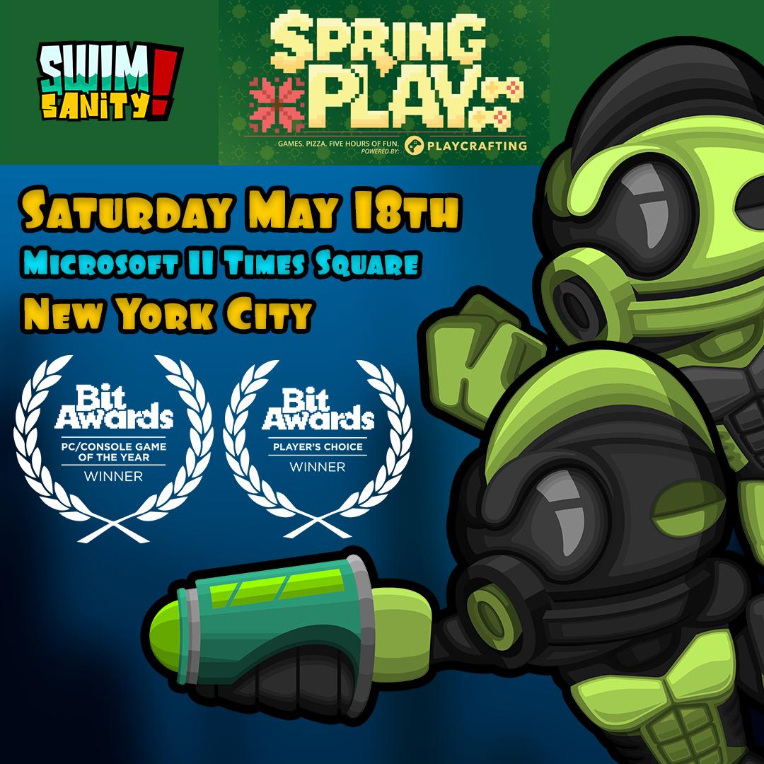 DecoyGames's tweet image. Alright New York, you are next up!

Join us this Saturday in Times Square for the @Playcrafting #SpringPlay: NYC Game Expo.

Come play, chat it up, eat pizza, and win prizes. You know the deal. Bring the energy and well bring the fun. #UnleashSwimsanity
