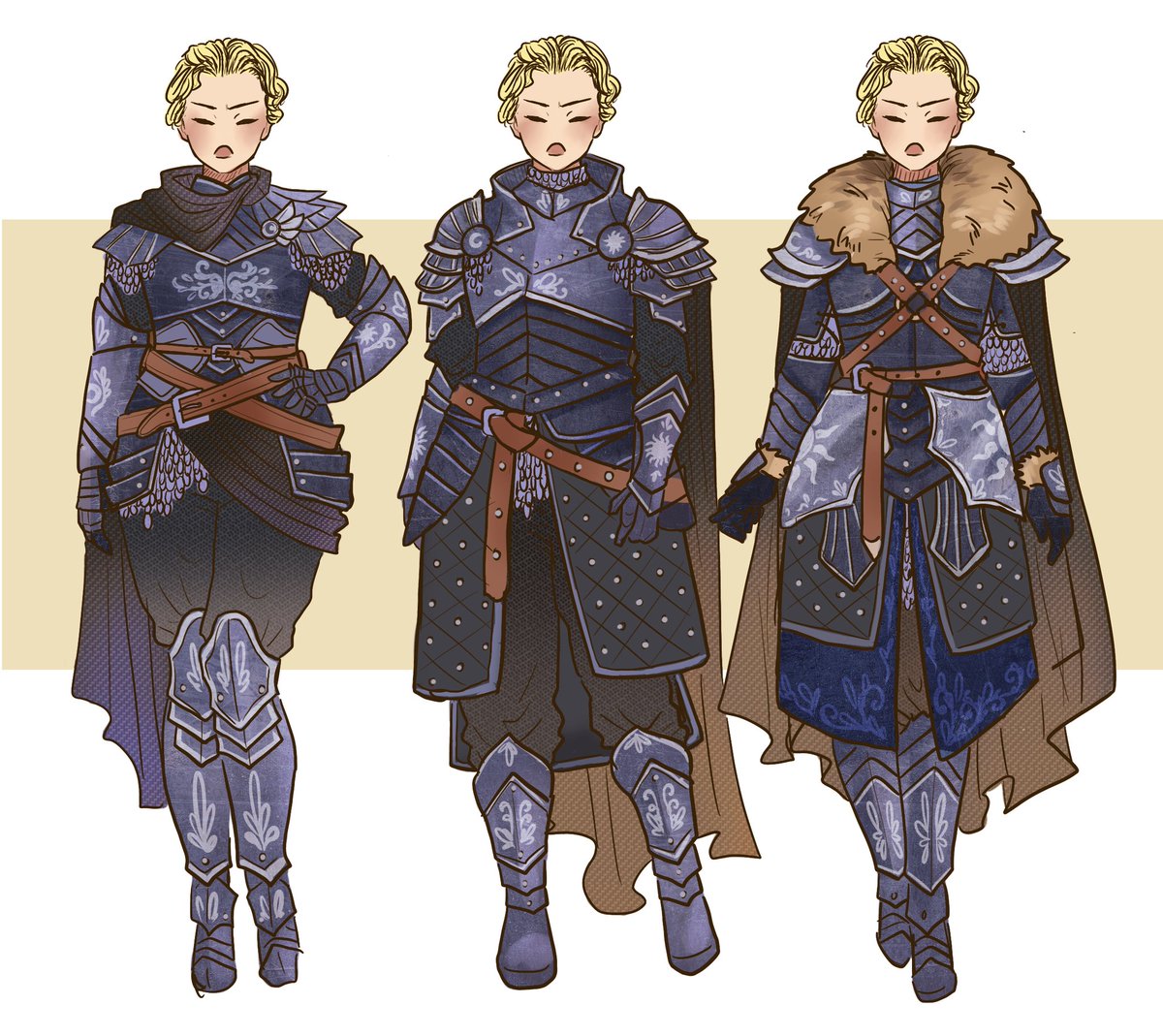 Hannah Alexander Artwork on Twitter: "Brienne of Tarth costume designs ...