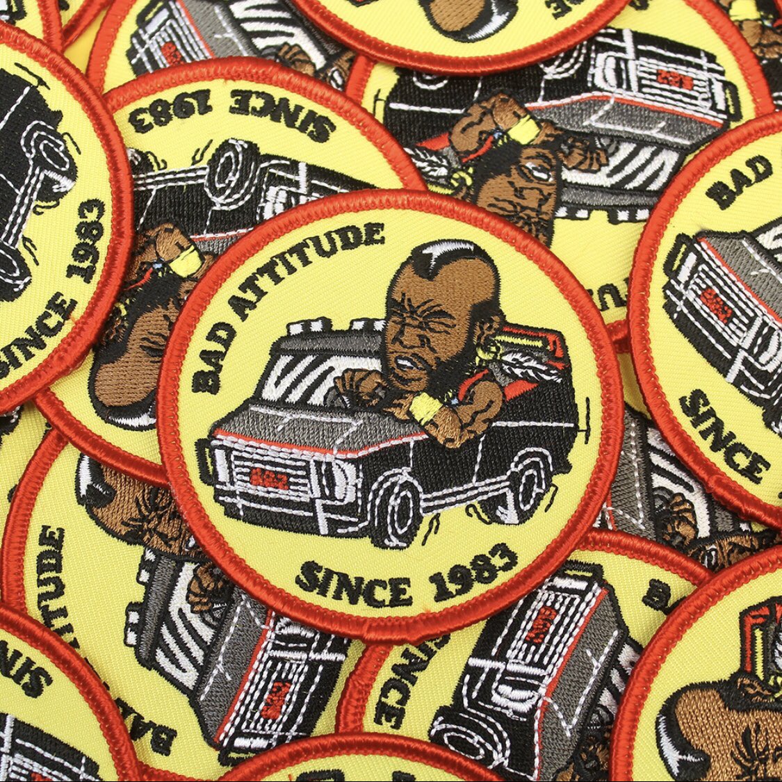 8BZ's tweet image. Just found a bunch of these “Bad Day” patches from a collab with @BadDaysClub. They go great with the other Mr. T themed patches we have in stock. Have yourself a bad day and a bad attitude:
😡8BITZOMBIE.COM😡