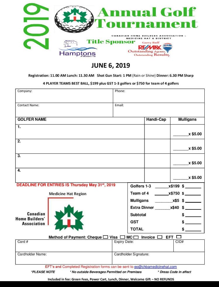 MedHatBuilders's tweet photo. Join us for our annual golf tournament on June 6th at @hpdesertblume thanks to our title sponsors @ruffga and @HamptonsMedHat https://t.co/zPS82WOyCR